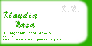 klaudia masa business card